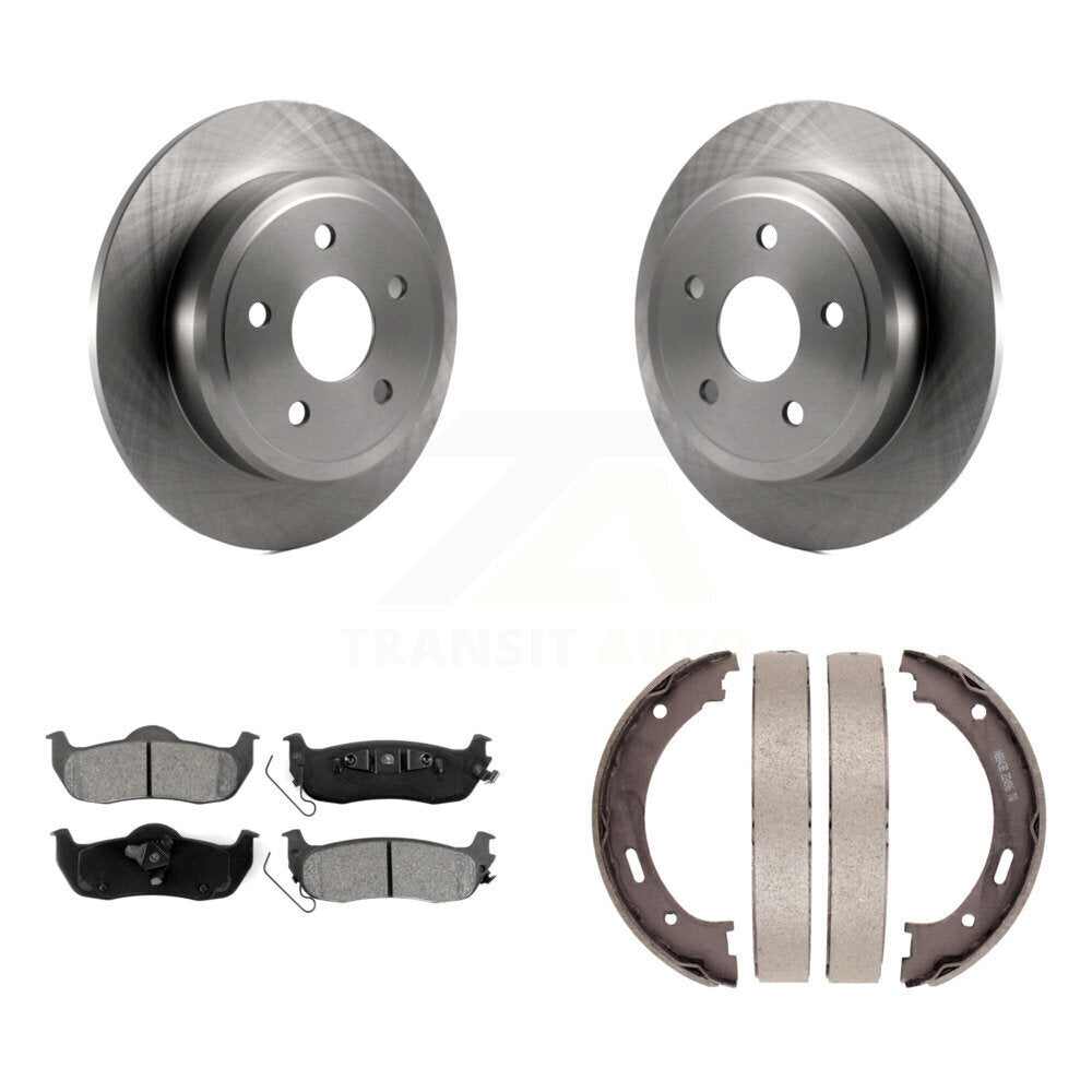 Kit de plaquettes semi-métalliques et de chaussures de stationnement pour rotors de disque arrière, pour Jeep Grand Cherokee