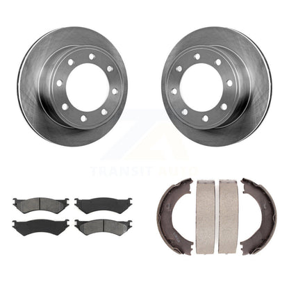 Kit de chaussures de stationnement avec plaquettes semi-métalliques, Rotors à disque arrière, pour Ford E-350 Super Duty