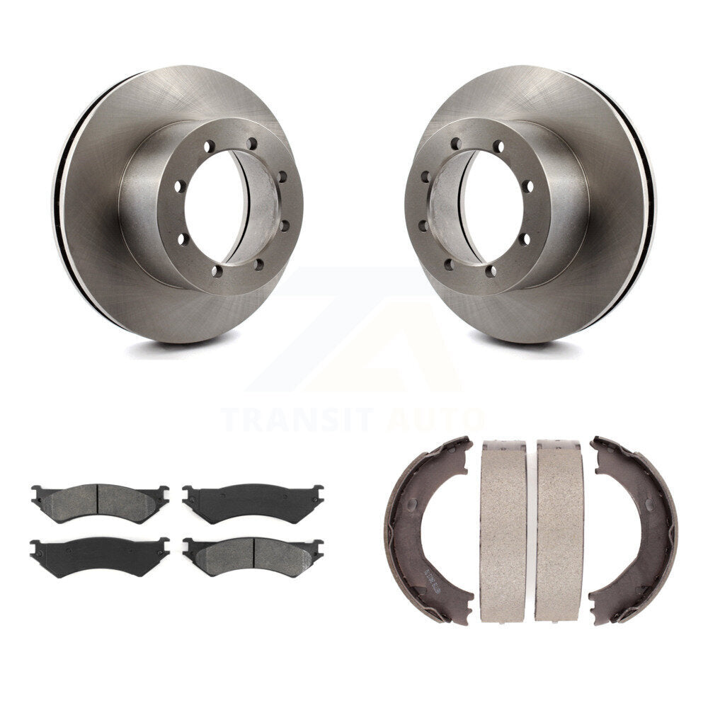 Kit de chaussures de stationnement avec plaquettes semi-métalliques, Rotors à disque arrière, pour Ford E-350 Super Duty
