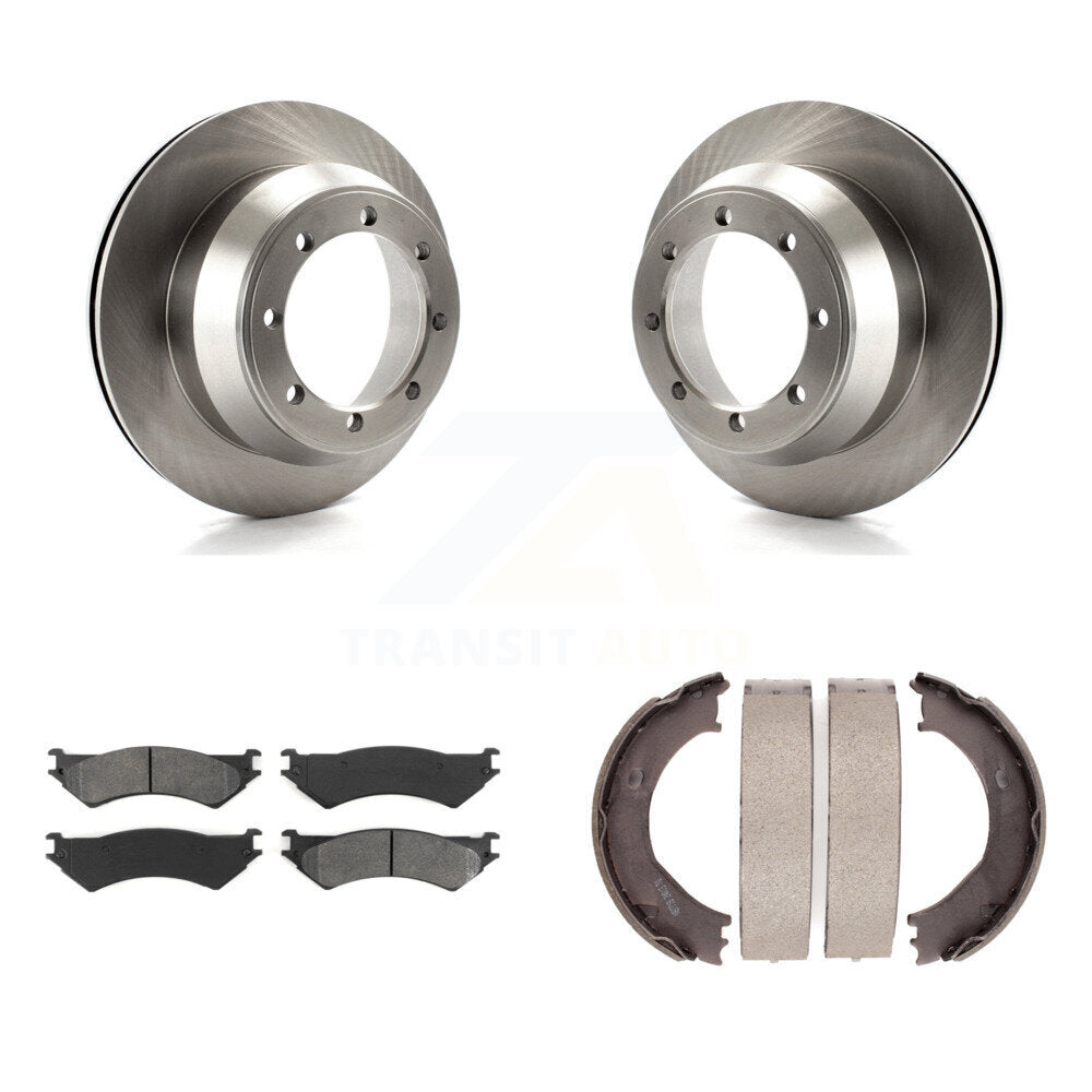 Kit de chaussures de stationnement avec plaquettes semi-métalliques, Rotors à disque arrière, pour Ford E-350 Super Duty