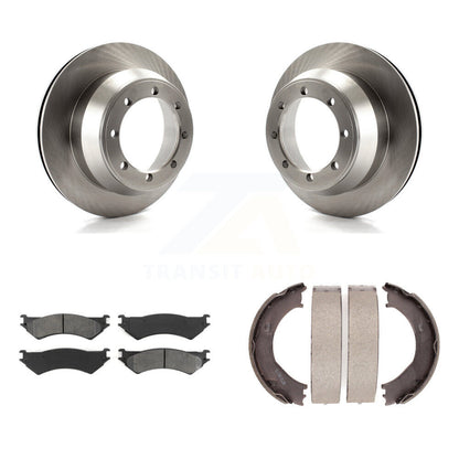 Kit de chaussures de stationnement avec plaquettes semi-métalliques, Rotors à disque arrière, pour Ford E-350 Super Duty