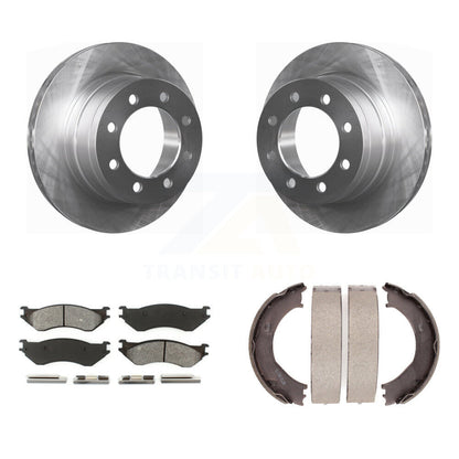 Kit de plaquettes semi-métalliques et de chaussures de stationnement, Rotors à disque arrière, pour Dodge Ram 2500 3500