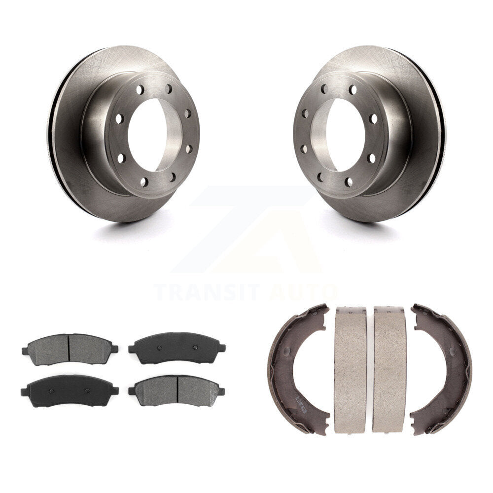 Kit de chaussures de stationnement à plaquettes semi-métalliques, Rotors à disque arrière, pour Ford F-350 Super Duty