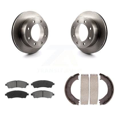 Kit de chaussures de stationnement à plaquettes semi-métalliques, Rotors à disque arrière, pour Ford F-350 Super Duty