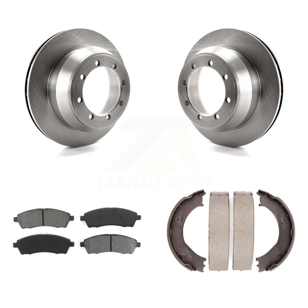 Kit de chaussures de stationnement à plaquettes semi-métalliques, Rotors à disque arrière, pour Ford F-350 Super Duty