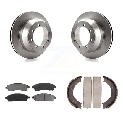 Kit de chaussures de stationnement à plaquettes semi-métalliques, Rotors à disque arrière, pour Ford F-350 Super Duty