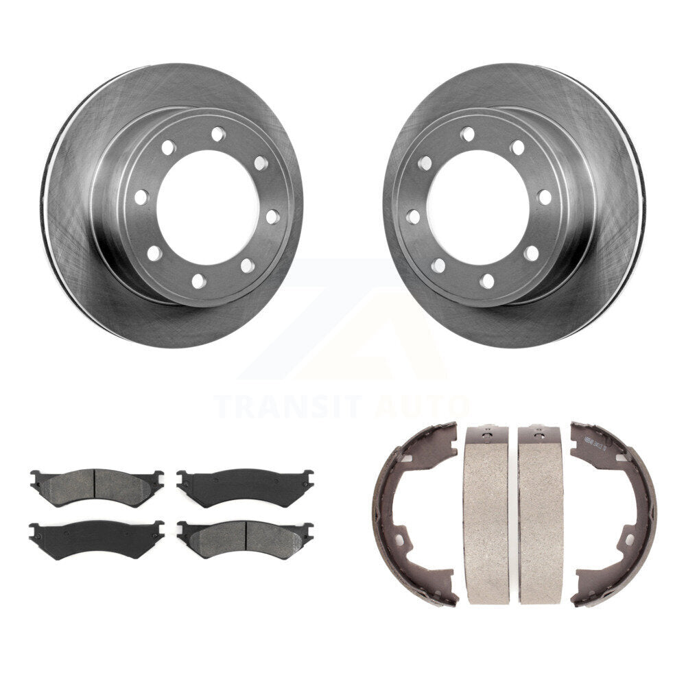 Kit de chaussures de stationnement avec plaquettes semi-métalliques, Rotors à disque arrière, pour Ford E-350 Super Duty