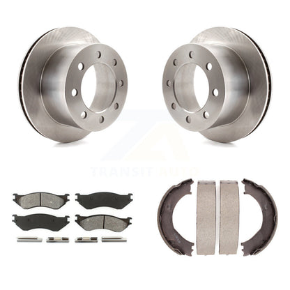 Kit de plaquettes semi-métalliques et de chaussures de stationnement, Rotors à disque arrière, pour Dodge Ram 2500 3500