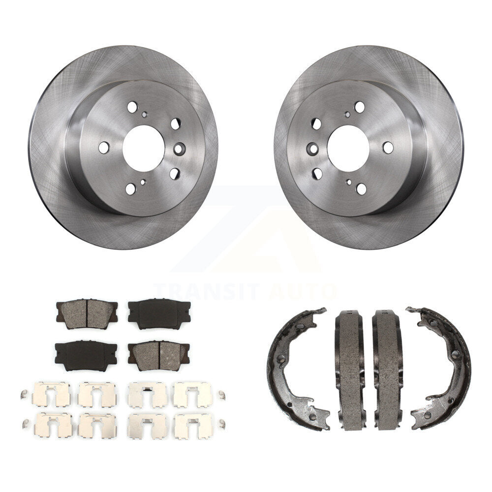 Kit de plaquettes semi-métalliques et de chaussures de stationnement, Rotors à disque arrière, pour Toyota Camry Lexu
