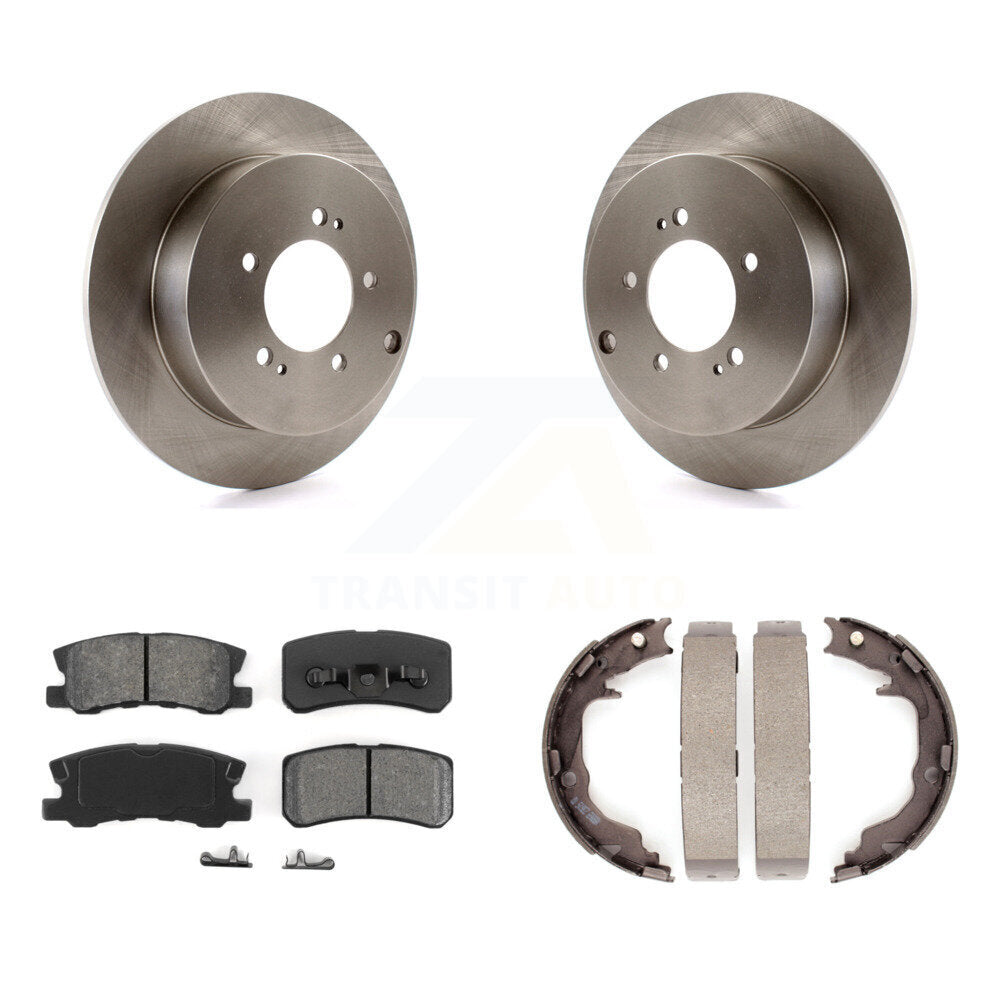 Kit de plaquettes semi-métalliques et de chaussures de stationnement pour rotors de disque arrière, pour Mitsubishi Outlande