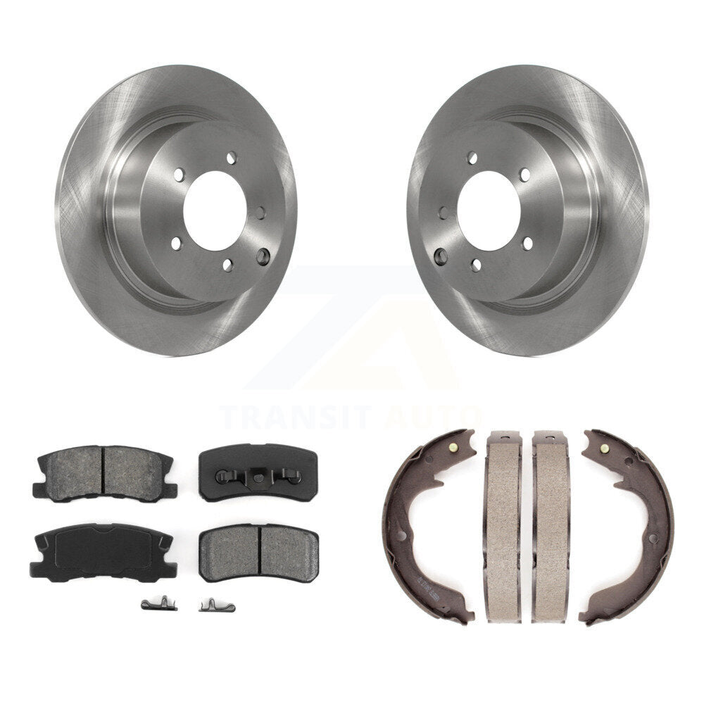 Kit de plaquettes semi-métalliques et de chaussures de stationnement pour rotors de disque arrière, pour Mitsubishi Outlande
