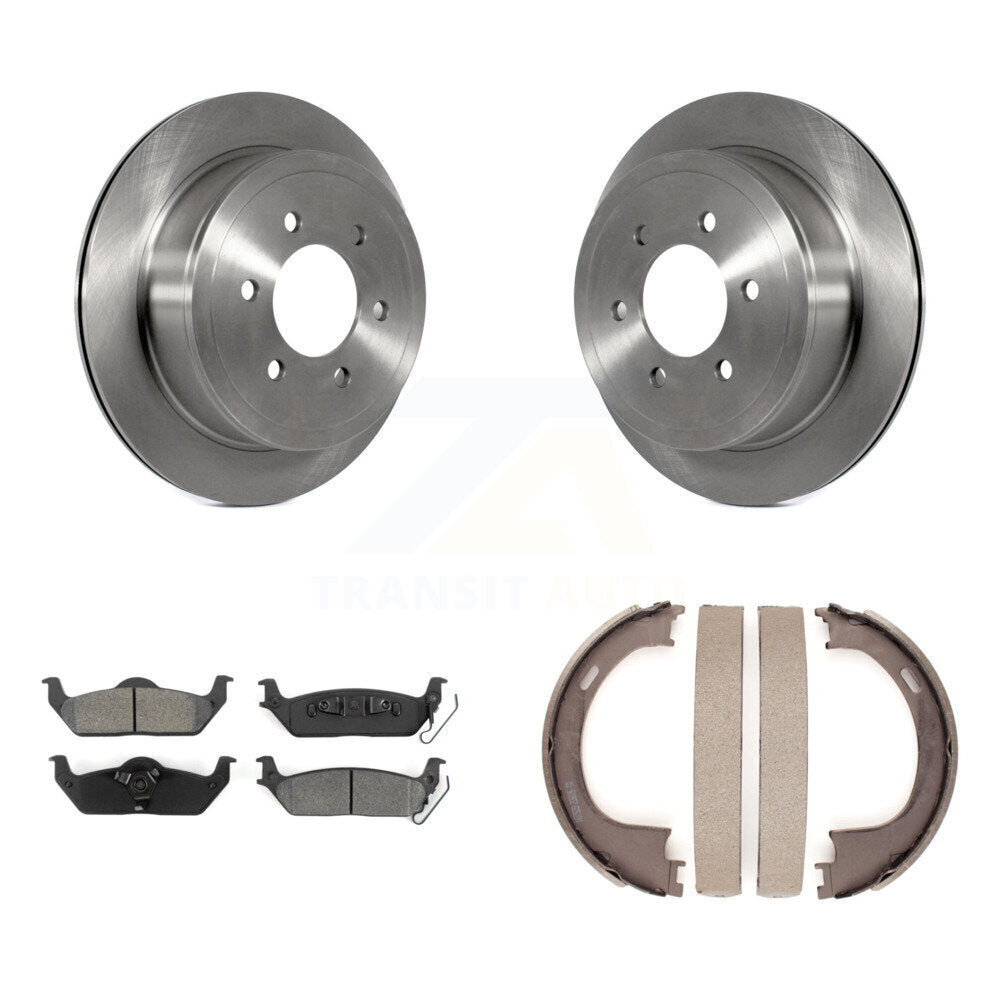 Kit de chaussures de stationnement à plaquettes semi-métalliques, Rotors à disque arrière, pour Ford F-150 Lincoln LT