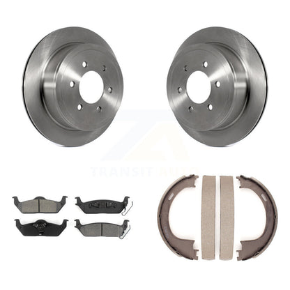 Kit de chaussures de stationnement à plaquettes semi-métalliques, Rotors à disque arrière, pour Ford F-150 Lincoln LT