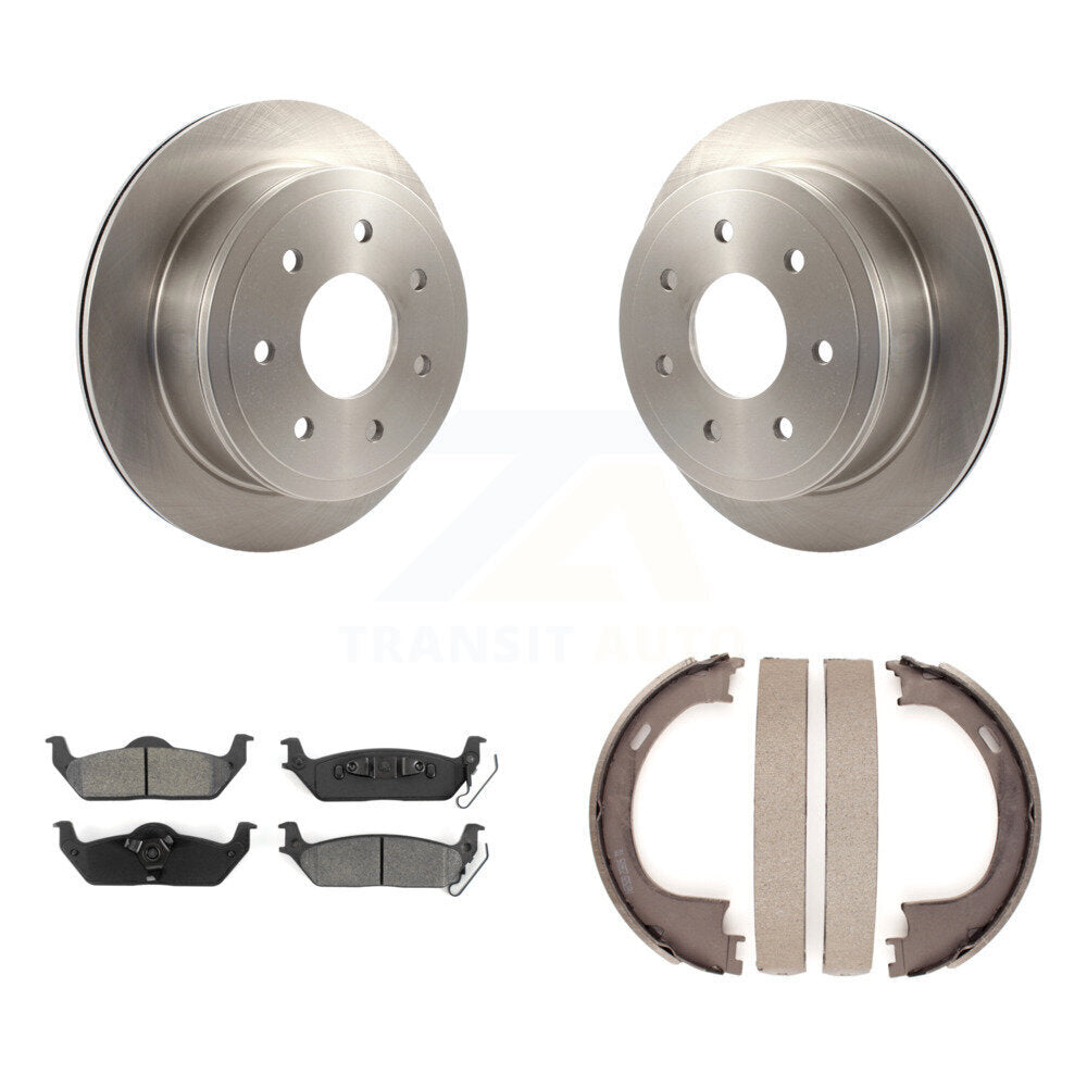 Kit de chaussures de stationnement à plaquettes semi-métalliques, Rotors à disque arrière, pour Ford F-150 Lincoln LT