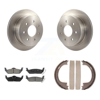 Kit de chaussures de stationnement à plaquettes semi-métalliques, Rotors à disque arrière, pour Ford F-150 Lincoln LT