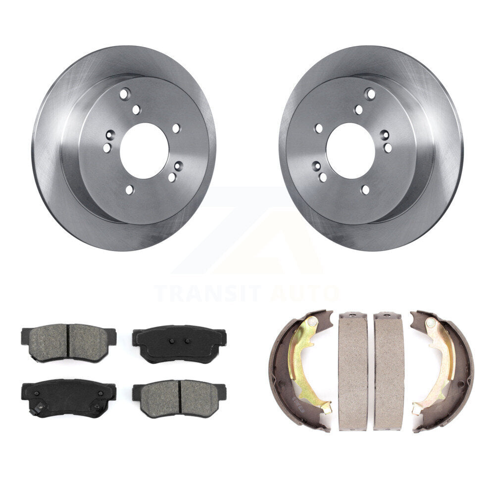 Kit de chaussures de stationnement à plaquettes semi-métalliques, Rotors à disque arrière, pour Hyundai Tucson Kia Fe