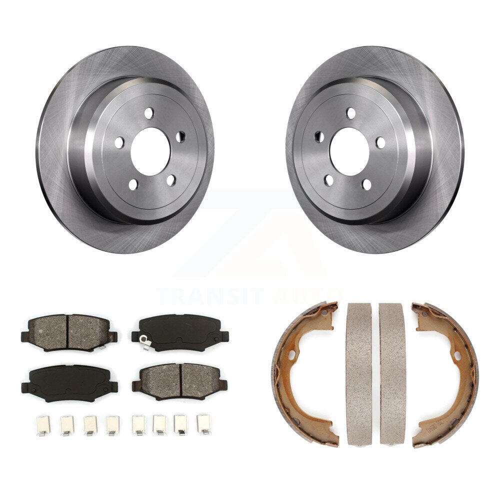 Kit de plaquettes semi-métalliques et de chaussures de stationnement pour rotors de disque arrière, pour Jeep Liberty Dodg