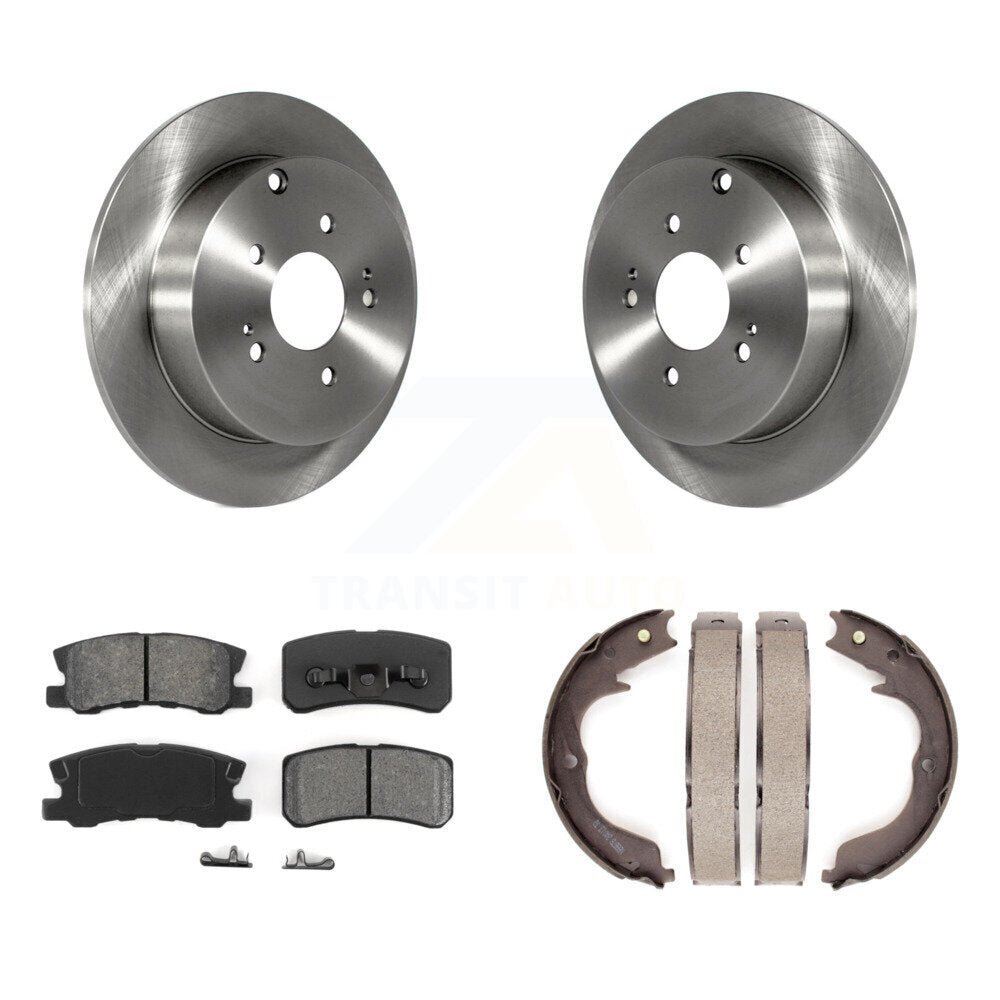Kit de plaquettes semi-métalliques et de chaussures de stationnement pour rotors de disque arrière, pour Mitsubishi Endeavour