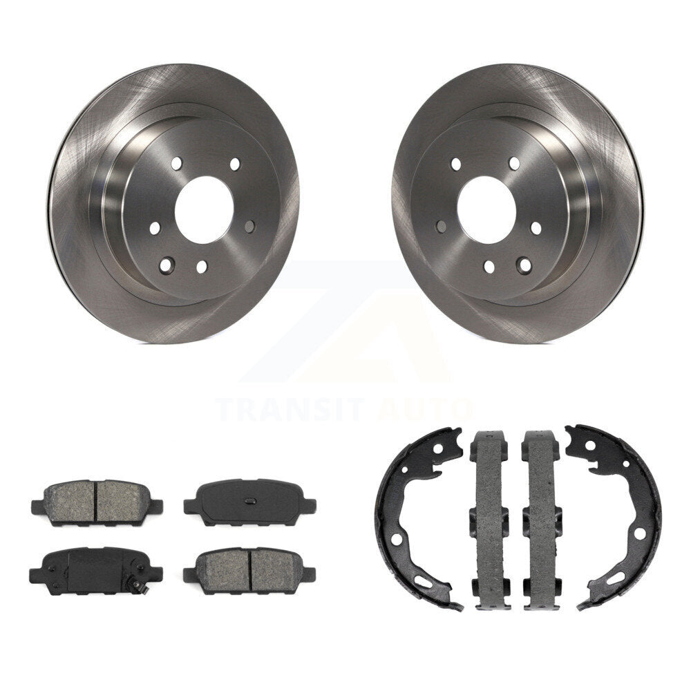Kit de plaquettes semi-métalliques et de chaussures de stationnement pour rotors de disque arrière, pour Nissan Rogue Spor