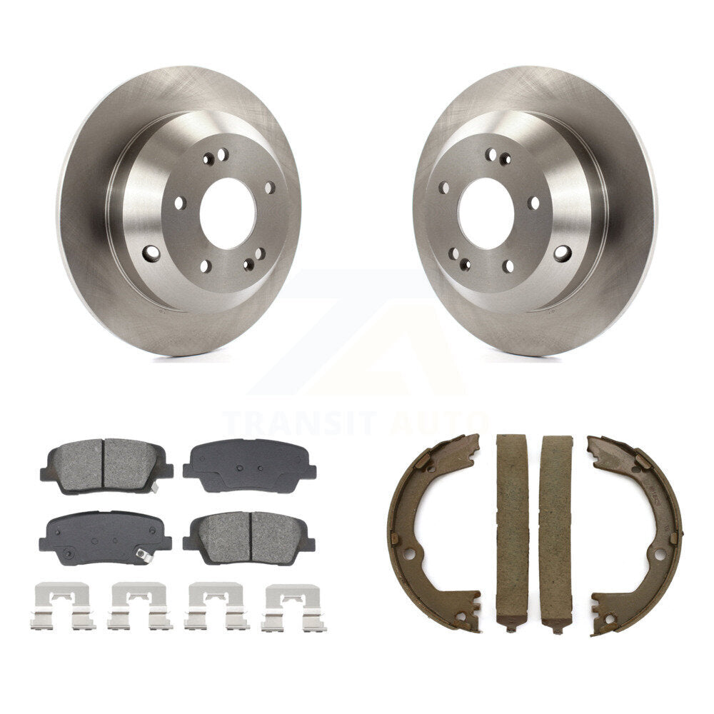 Kit de chaussures de stationnement à plaquettes semi-métalliques, Rotors à disque arrière, pour Hyundai Santa Fe Spor