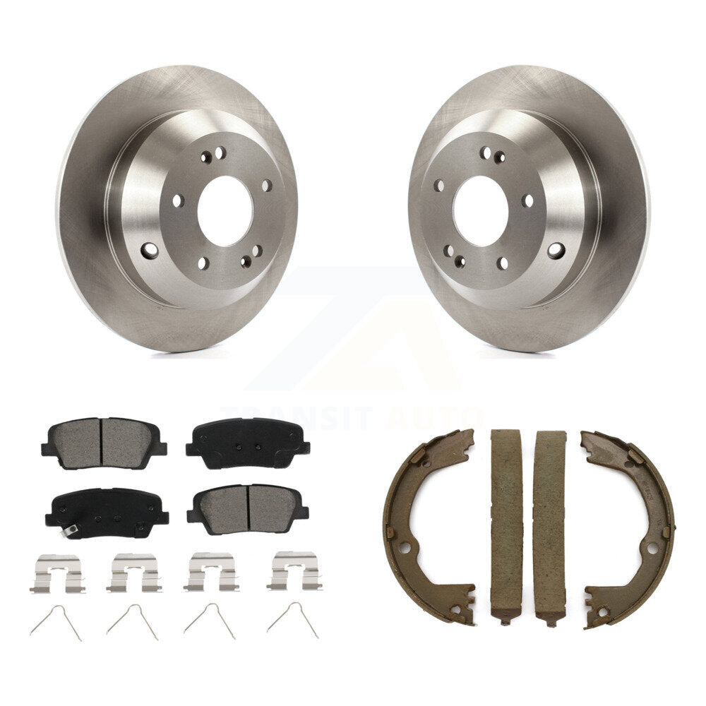 Kit de chaussures de stationnement à plaquettes semi-métalliques, Rotors à disque arrière, pour Hyundai Santa Fe Spor
