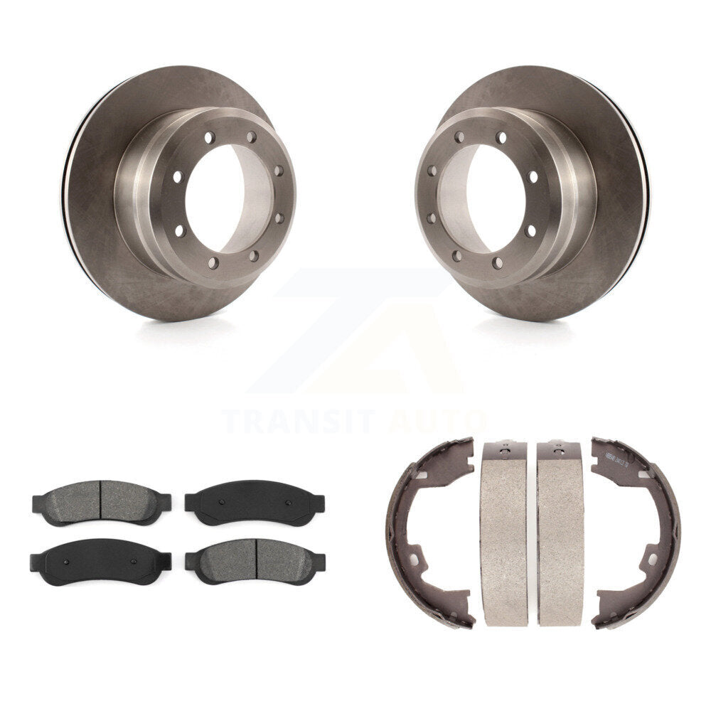 Kit de chaussures de stationnement à plaquettes semi-métalliques, Rotors à disque arrière, pour Ford F-350 Super Duty