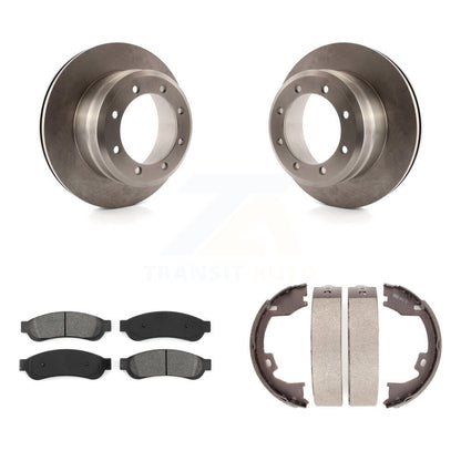 Kit de chaussures de stationnement à plaquettes semi-métalliques, Rotors à disque arrière, pour Ford F-350 Super Duty