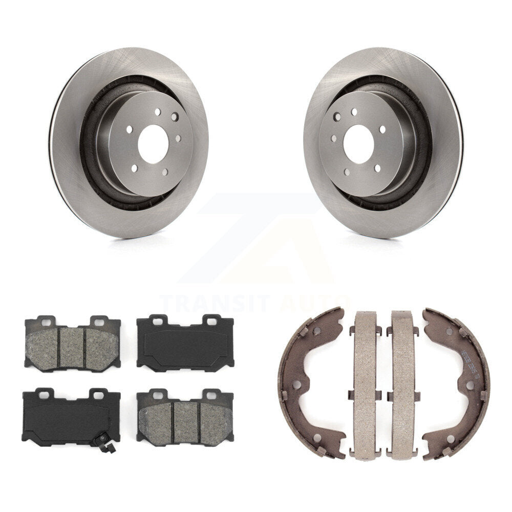 Kit de chaussures de stationnement à plaquettes semi-métalliques, Rotors à disque arrière, pour INFINITI G37 Nissan Z