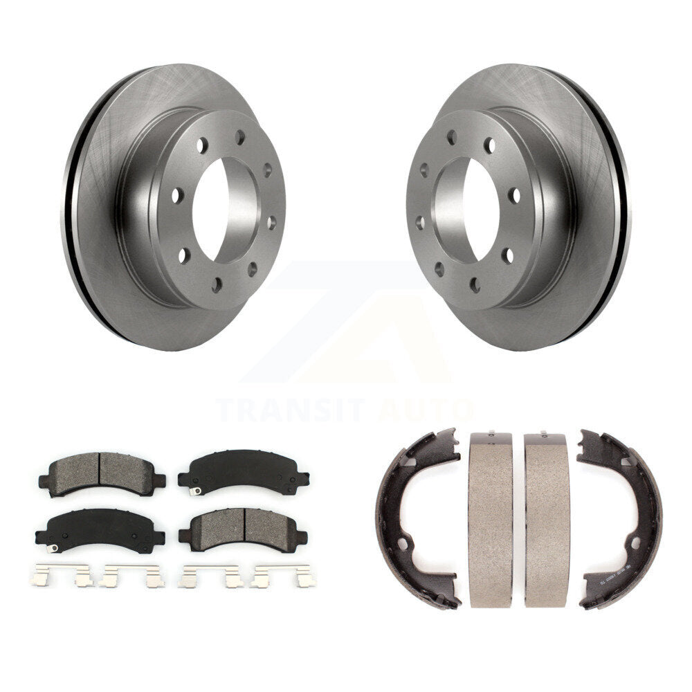 Kit de plaquettes semi-métalliques et de chaussures de stationnement, Rotors à disque arrière, pour Chevrolet GMC Savan