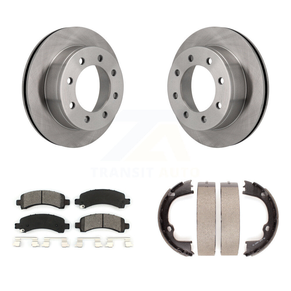 Kit de plaquettes semi-métalliques et de chaussures de stationnement, Rotors à disque arrière, pour Chevrolet GMC Savan