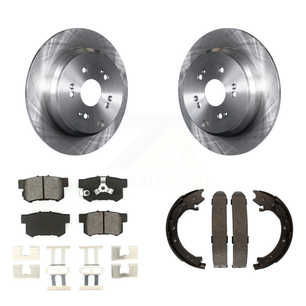 Kit de plaquettes semi-métalliques et de chaussures de stationnement pour disques arrière, Rotors, pour Honda CR-2005 – 2006