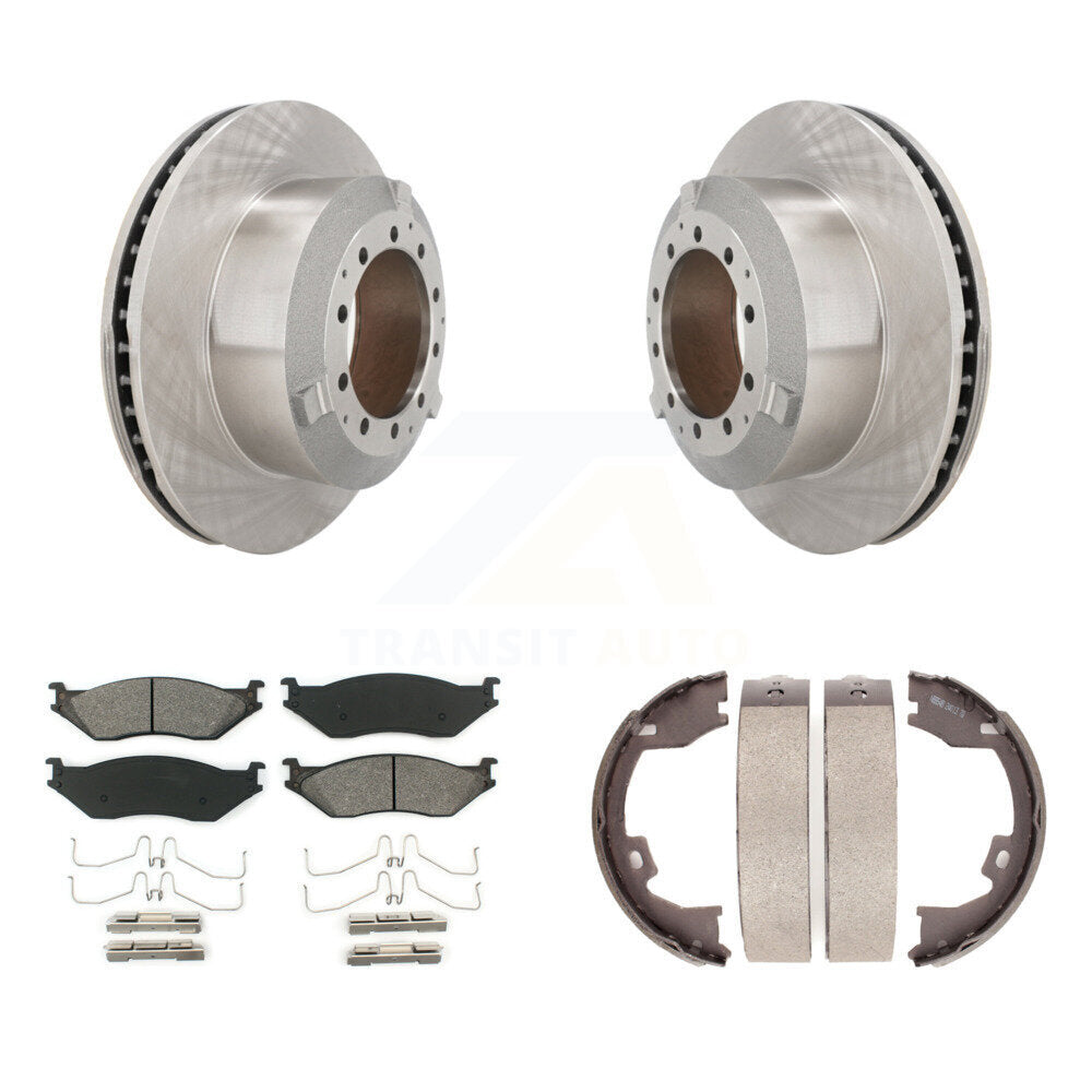 Kit de chaussures de stationnement avec plaquettes semi-métalliques, Rotors à disque arrière, pour Ford F-450 Super Duty