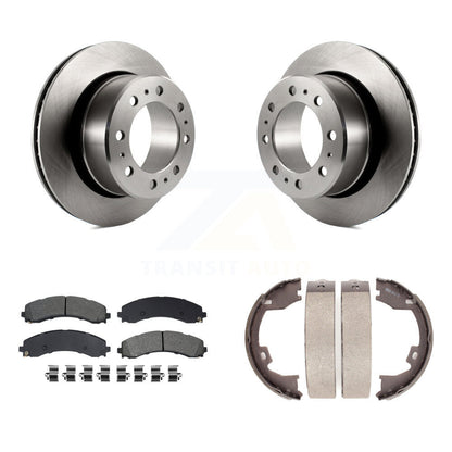 Kit de plaquettes semi-métalliques et de patins de frein de stationnement pour disques arrière, pour Ram 3500