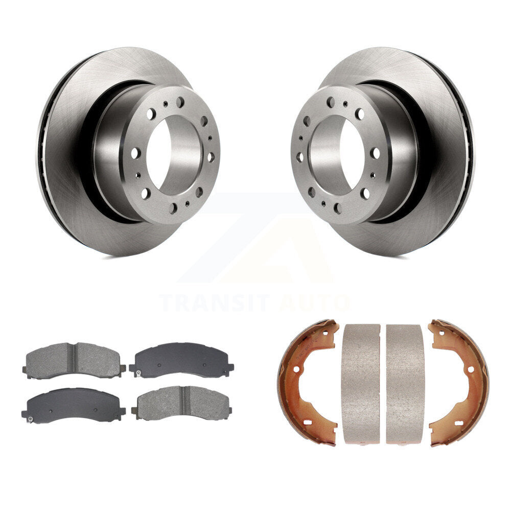Kit de plaquettes semi-métalliques et de patins de frein de stationnement pour disques arrière, pour Ram 3500