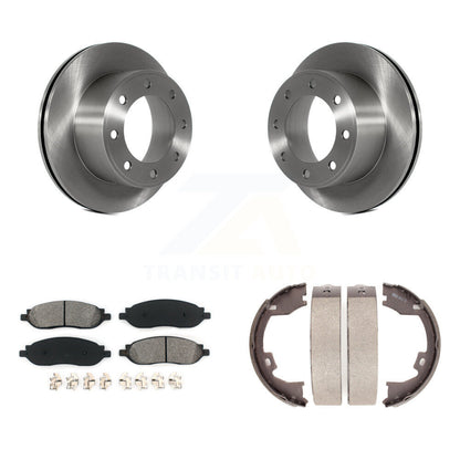Kit de chaussures de stationnement à plaquettes semi-métalliques, Rotors à disque arrière, pour Ford F-350 Super Duty