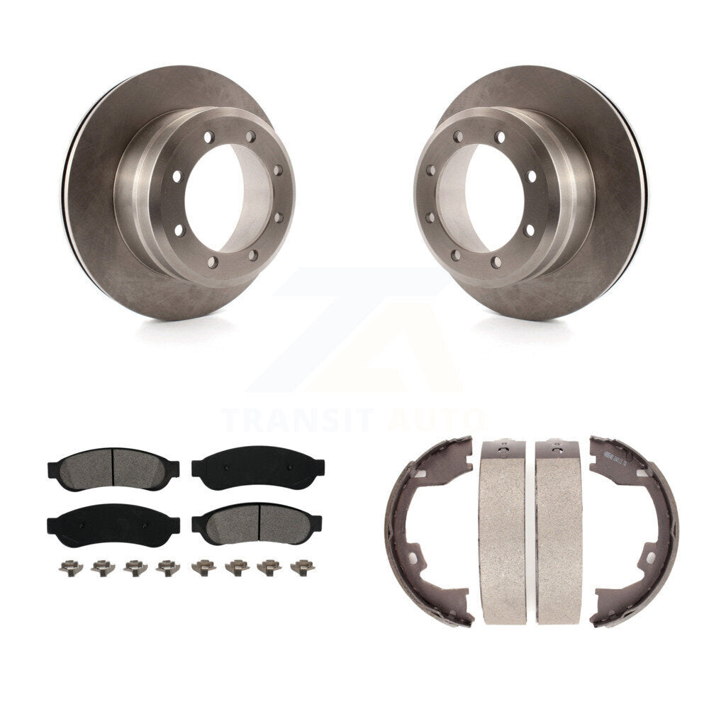 Kit de chaussures de stationnement à plaquettes semi-métalliques, Rotors à disque arrière, pour Ford F-350 Super Duty
