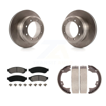 Kit de chaussures de stationnement à plaquettes semi-métalliques, Rotors à disque arrière, pour Ford F-350 Super Duty