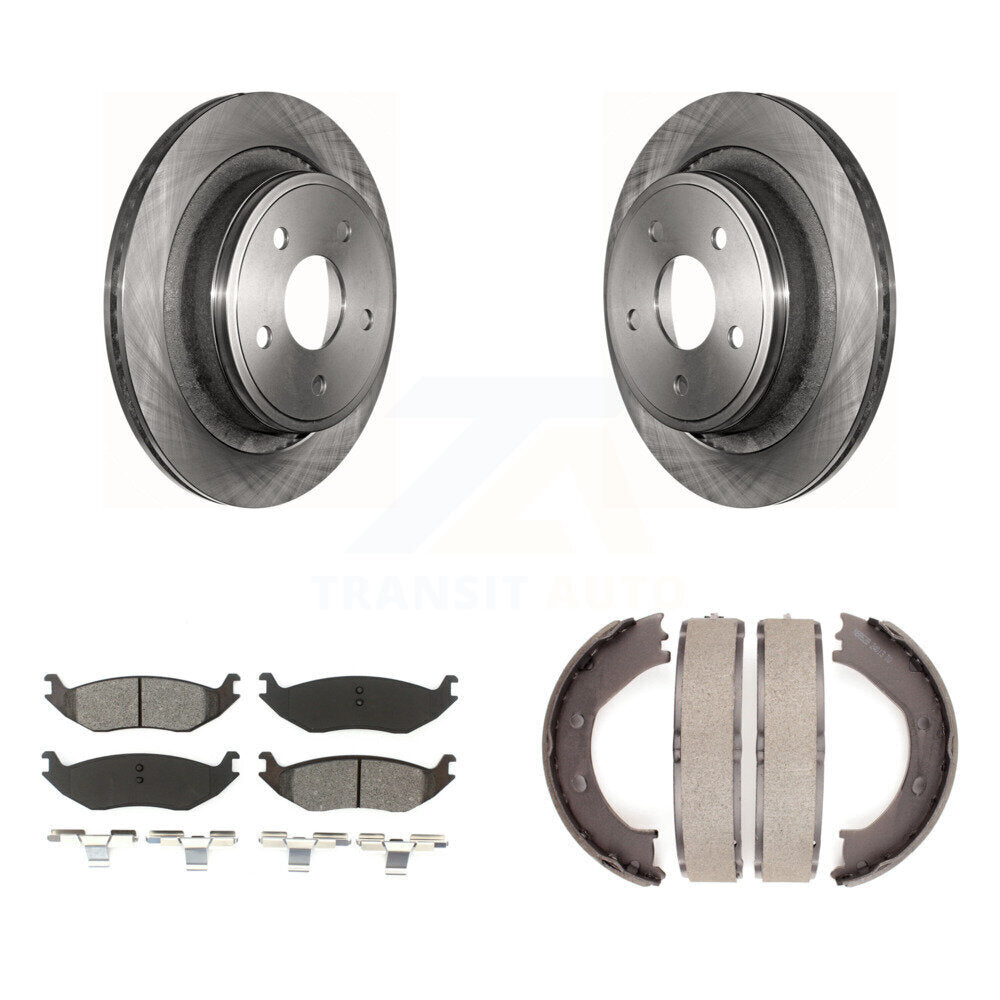 Kit de chaussures de stationnement à plaquettes semi-métalliques, Rotors à disque arrière, pour Dodge Ram 1500 Durang