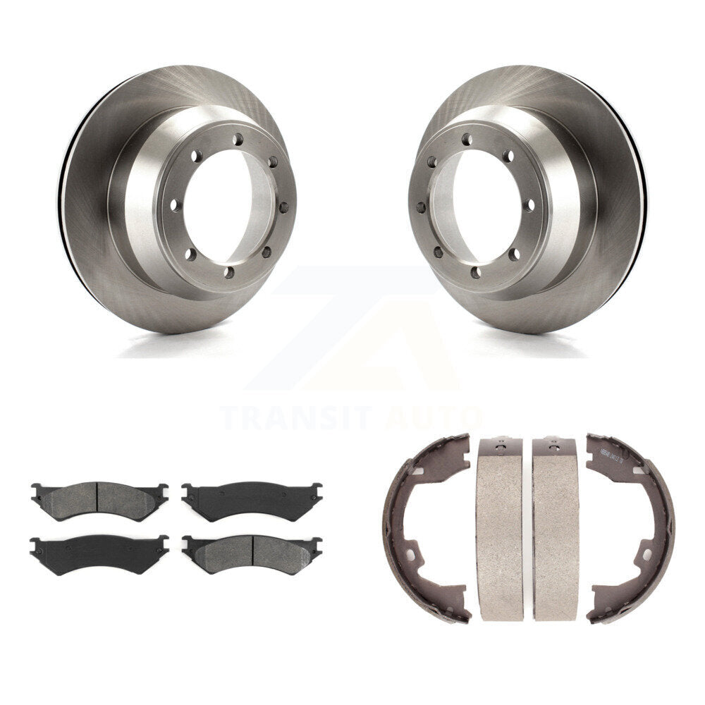 Kit de chaussures de stationnement avec plaquettes semi-métalliques, Rotors à disque arrière, pour Ford E-350 Super Duty