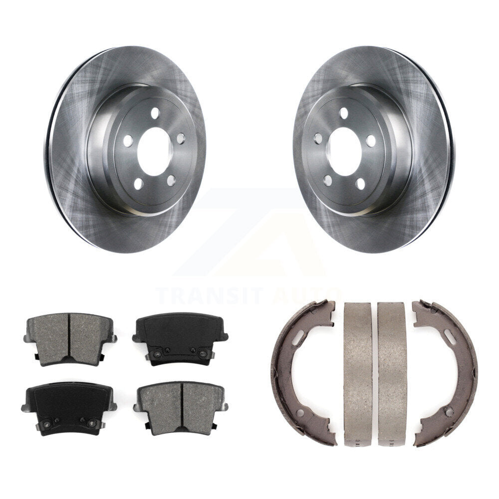Kit de plaquettes semi-métalliques et de chaussures de stationnement, Rotors à disque arrière, pour Dodge Chrysler 30