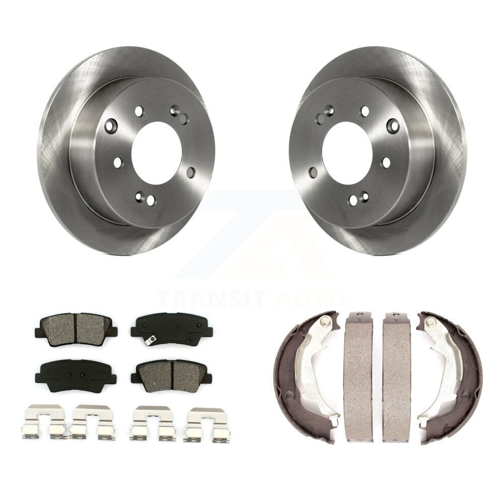 Kit de plaquettes semi-métalliques et de chaussures de stationnement pour rotors de disque arrière, pour Kia Sou 2010 – 2013