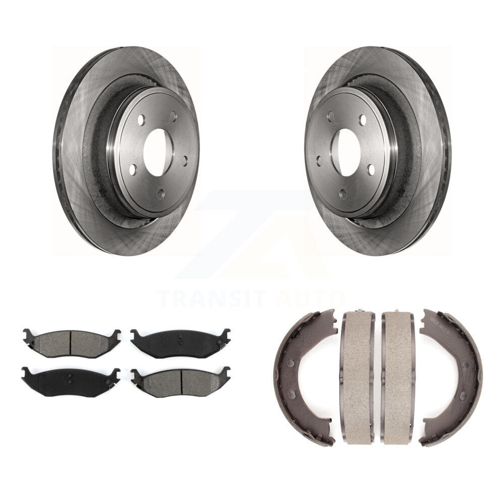 Kit de plaquettes semi-métalliques et de freins de stationnement, Rotors à disque arrière, pour Dodge Ram 150