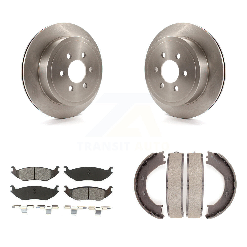 Kit de plaquettes semi-métalliques et de chaussures de stationnement pour rotors de disque arrière, pour Dodge Durang 2003