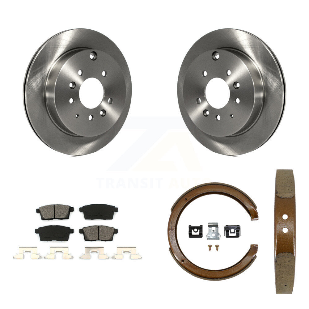 Kit de plaquettes semi-métalliques et de chaussures de stationnement, Rotors à disque arrière, pour Ford Edge Mazda CX-