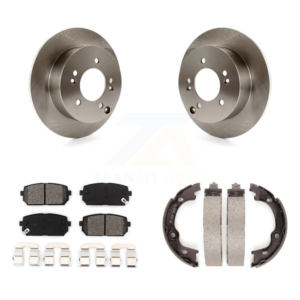 Kit de plaquettes semi-métalliques et de chaussures de stationnement pour rotors de disque arrière, pour Kia Rondo 2007 – 2010