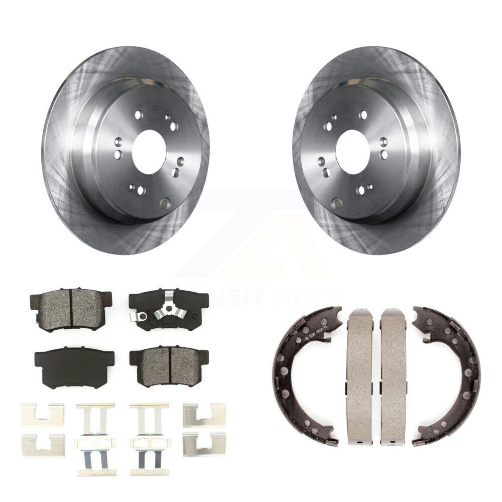 Kit de plaquettes semi-métalliques et de chaussures de stationnement, Rotors à disque arrière, pour Honda CR-V Acura RD