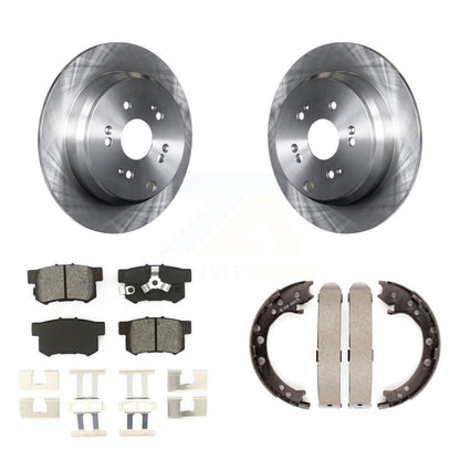 Kit de plaquettes semi-métalliques et de chaussures de stationnement, Rotors à disque arrière, pour Honda CR-V Acura RD