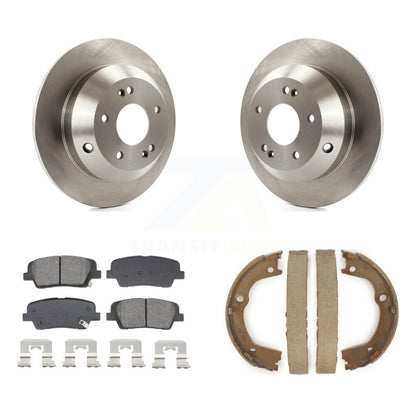 Kit de plaquettes semi-métalliques et de chaussures de stationnement, Rotors à disque arrière, pour Hyundai Santa Fe Ki