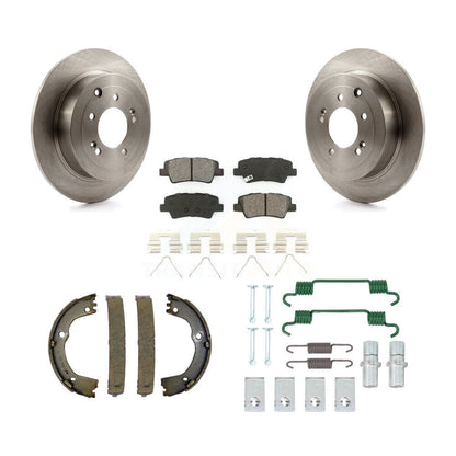 Rotors à disque arrière, plaquettes semi-métalliques, chaussures de stationnement et Kit de matériel pour Hyundai Ki