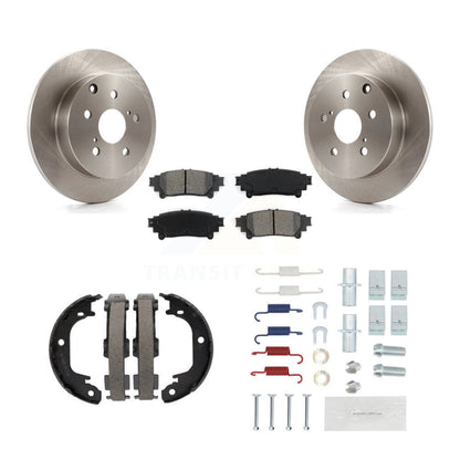 Kit de quincaillerie pour chaussures de stationnement, Rotors à disque arrière, plaquettes semi-métalliques, pour Toyota Prius